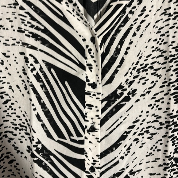 Three Eighty Two Black and White Long Sleeve Mini Dress XS - Picture 2 of 7